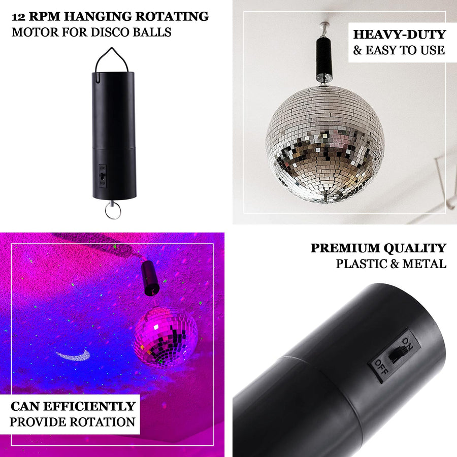 7inch | 12 RPM Heavy Duty Hanging Rotating Motor For Disco Mirror Balls