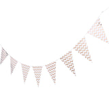 7.5ft | Rose Gold Chevron Print Triangle Pennant Flag Party Banner