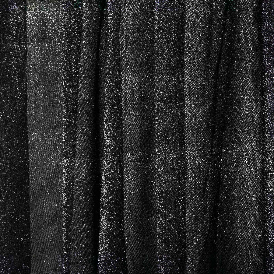 20ftx10ft Black Metallic Shimmer Tinsel Event Background Drape Panel, Photo Backdrop Curtain#whtbkgd