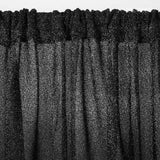 20ftx10ft Black Metallic Shimmer Tinsel Event Background Drape Panel, Photo Backdrop Curtain