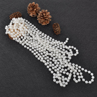 Elevate Your Décor with 6mm Glossy White Faux Craft Pearl String Bead Strands