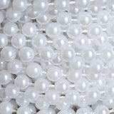 12 Yards | 6mm Glossy White Faux Craft Pearl String Bead Strands#whtbkgd