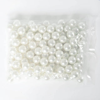 Elevate Your Decor with 120 Pack of Glossy White Faux Craft Pearl Beads and Vase Filler