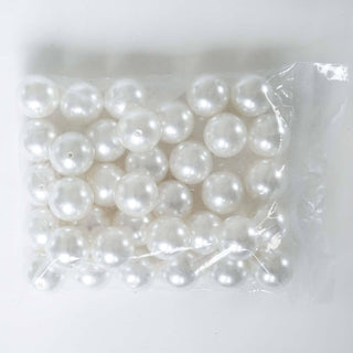 Glossy White Faux Craft Pearl Beads - The Perfect Craft Supplies for Your DIY Projects