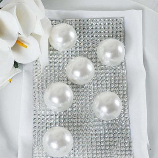 Glossy White Faux Craft Pearl Beads and Vase Filler - Add Elegance to Your Event Decor
