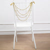 16inch Gold Faux Pearl Beaded Chiavari Chair Back Garland Sash