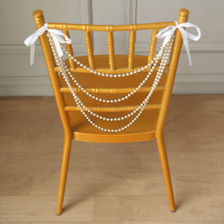 Timeless Ivory Pearl Chair Sash