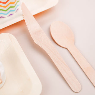 Durable Birchwood Picnic Cutlery - Perfect for Any Occasion