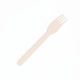100 Pack Eco Friendly Birchwood Picnic Forks, 6inch Biodegradable Wooden Cutlery#whtbkgd