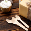 100 Pack | 4inch Eco Friendly Birchwood Disposable Dessert, Tea Spoons