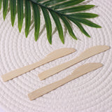 25 Pack | 7inches Eco Friendly Bamboo Disposable Picnic Knives, Cutlery