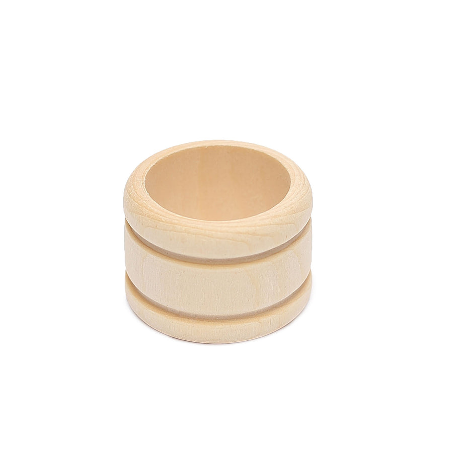 4 Pack | Eco Friendly Natural Wooden Napkin Holder Rings, Disposable#whtbkgd