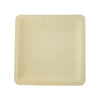 25 Pack | 9inch Eco Friendly Poplar Wood Square Dinner Plates, Disposable Picnic Plates#whtbkgd