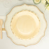 12 Pack | 9inch Natural Birch Wood Scalloped Biodegradable Dinner Plates