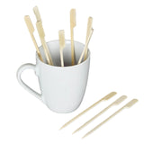 100 Pack | 6inch Eco Friendly Paddle Shaped Bamboo Skewers Cocktail Picks