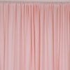 20ftx10ft Blush Rose Gold Dual Layered Polyester Chiffon Curtain Backdrop with Rod Pocket
