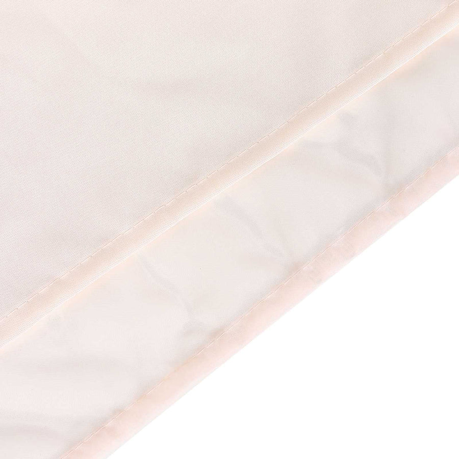 10ft Blush Rose Gold Dual Layered Sheer Chiffon Polyester Backdrop Curtain With Rod Pockets#whtbkgd