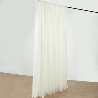 Versatile and Durable Ivory Chiffon Backdrop for Any Event