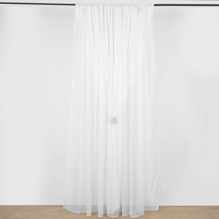 Elegant White Chiffon Backdrop Curtain for Stunning Event Décor