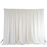 20ftx10ft Ivory Rod Ready Dual Layered Poly & Chiffon Backdrop Curtain