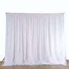 20ftx10ft White Dual Layered Chiffon Polyester Room Divider, Backdrop Curtain with Rod Pocket
