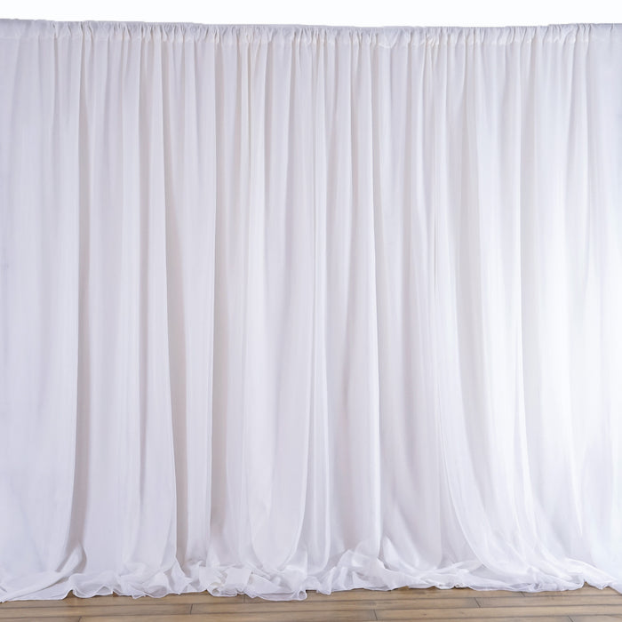 White sheer fabric backdrop for events and photography