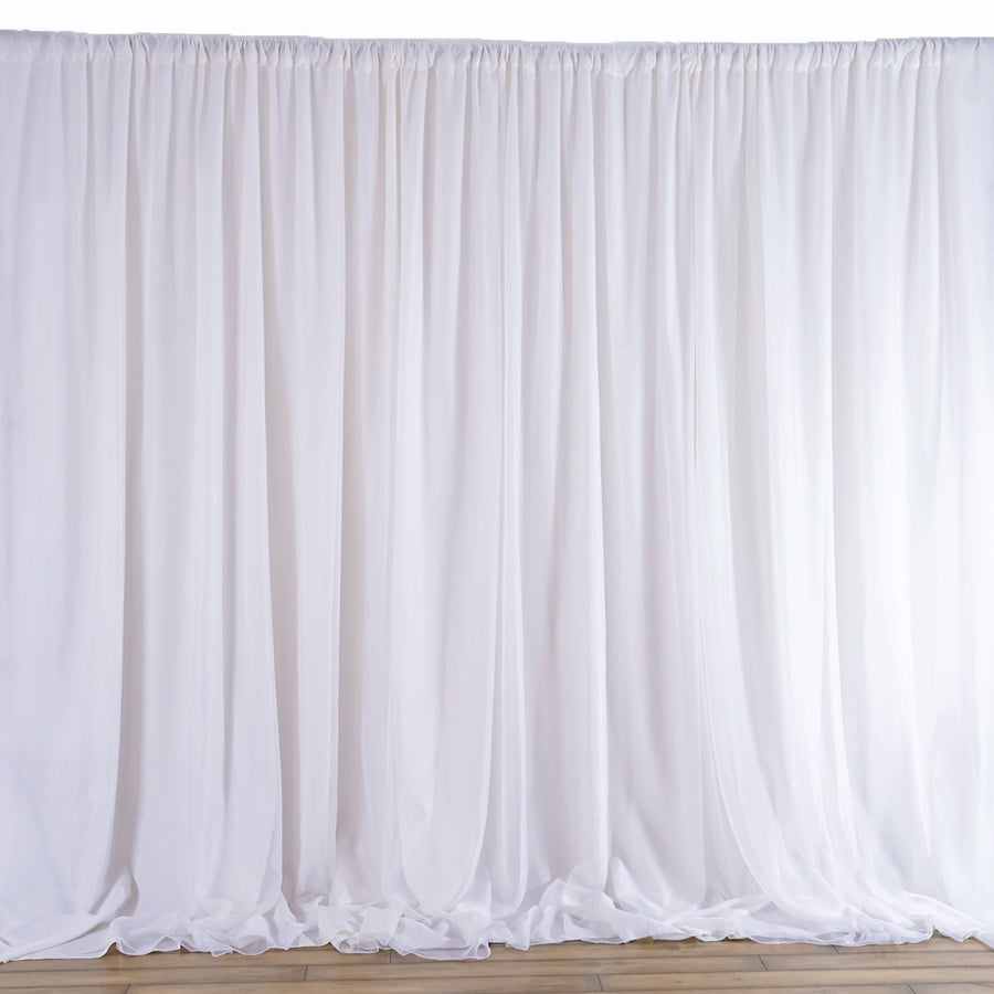 White sheer fabric backdrop for events and photography