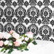 8ft Black And White Flocking Damask Taffeta Photo Backdrop Curtain Panel
