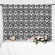8ft Black And White Flocking Damask Taffeta Photo Backdrop Curtain Panel
