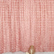8ftx8ft Dusty Rose Satin Rosette Event Curtain Drapes, Backdrop Event Panel