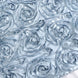 8ftx8ft Dusty Blue Satin Rosette Event Curtain Drapes, Backdrop Event Panel#whtbkgd