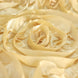 8ftx8ft Champagne Satin Rosette Event Curtain Drapes, Backdrop Event Panel