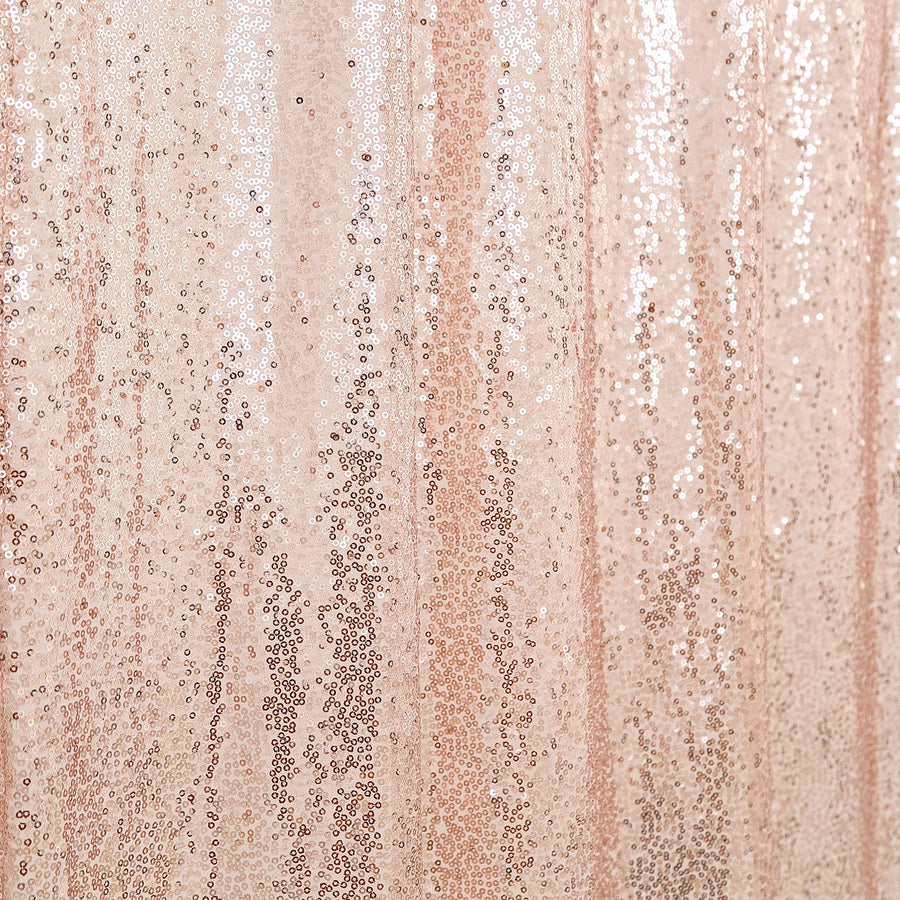 8ftx8ft Blush Sequin Event Background Drape, Photo Backdrop Curtain Panel#whtbkgd