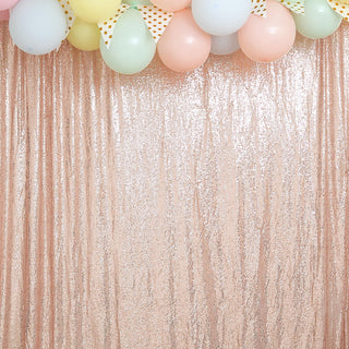 Add Sparkle and Elegance to Your Event with the Blush Sequin Event Background Drape