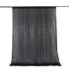 8ftx8ft Black Semi-Sheer Sequin Event Background Drape, Photo Backdrop Curtain Panel