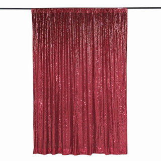 Create Unforgettable Memories with the Burgundy Sequin Photo Backdrop Curtain Panel