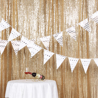 Create a Spectacle of Shine and Sparkle with the 8ftx8ft Gold Sequin Event Background Drape