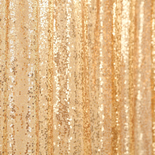 Elevate Your Event Décor with the 8ftx8ft Gold Sequin Event Background Drape