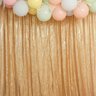 Shimmer and Shine with the 8ftx8ft Gold Sequin Event Background Drape