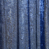 8ftx8ft Navy Blue Semi-Sheer Sequin Event Background Drape, Photo Backdrop Curtain Panel#whtbkgd