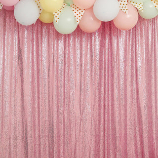 Add a Touch of Elegance with the 8ftx8ft Pink Sequin Event Background Drape