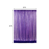 8ftx8ft Purple Sequin Event Background Drape, Photo Backdrop Curtain Panel