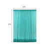 8ftx8ft Turquoise Semi-Sheer Sequin Event Background Drape, Photo Backdrop Curtain Panel
