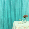 8ftx8ft Turquoise Semi-Sheer Sequin Event Background Drape, Photo Backdrop Curtain Panel