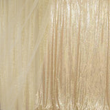 20ftx10ft Premium Champagne Chiffon Sequin Dual Layer Drapery Panel, Formal Event Photo#whtbkgd