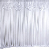 Create a Magical Party Atmosphere with our White Premium Double Drape Satin Drapery Panel