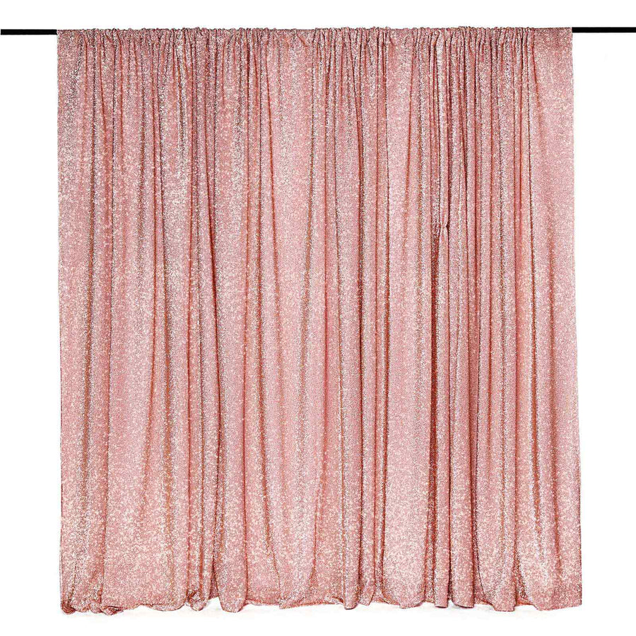 20ftx10ft Blush Rose Gold Shimmer Tinsel Event Background Drape Panel, Photo Backdrop Curtain