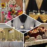 20ftx10ft Champagne Metallic Shimmer Tinsel Photo Backdrop Curtain, Event Background Drapery Panel