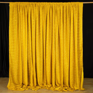 Make a Statement with the 20ftx10ft Gold Metallic Shimmer Tinsel Event Background Drapery Panel