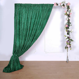 Versatile and Stunning: The Hunter Emerald Green Metallic Shimmer Tinsel Event Background Drapery Panel